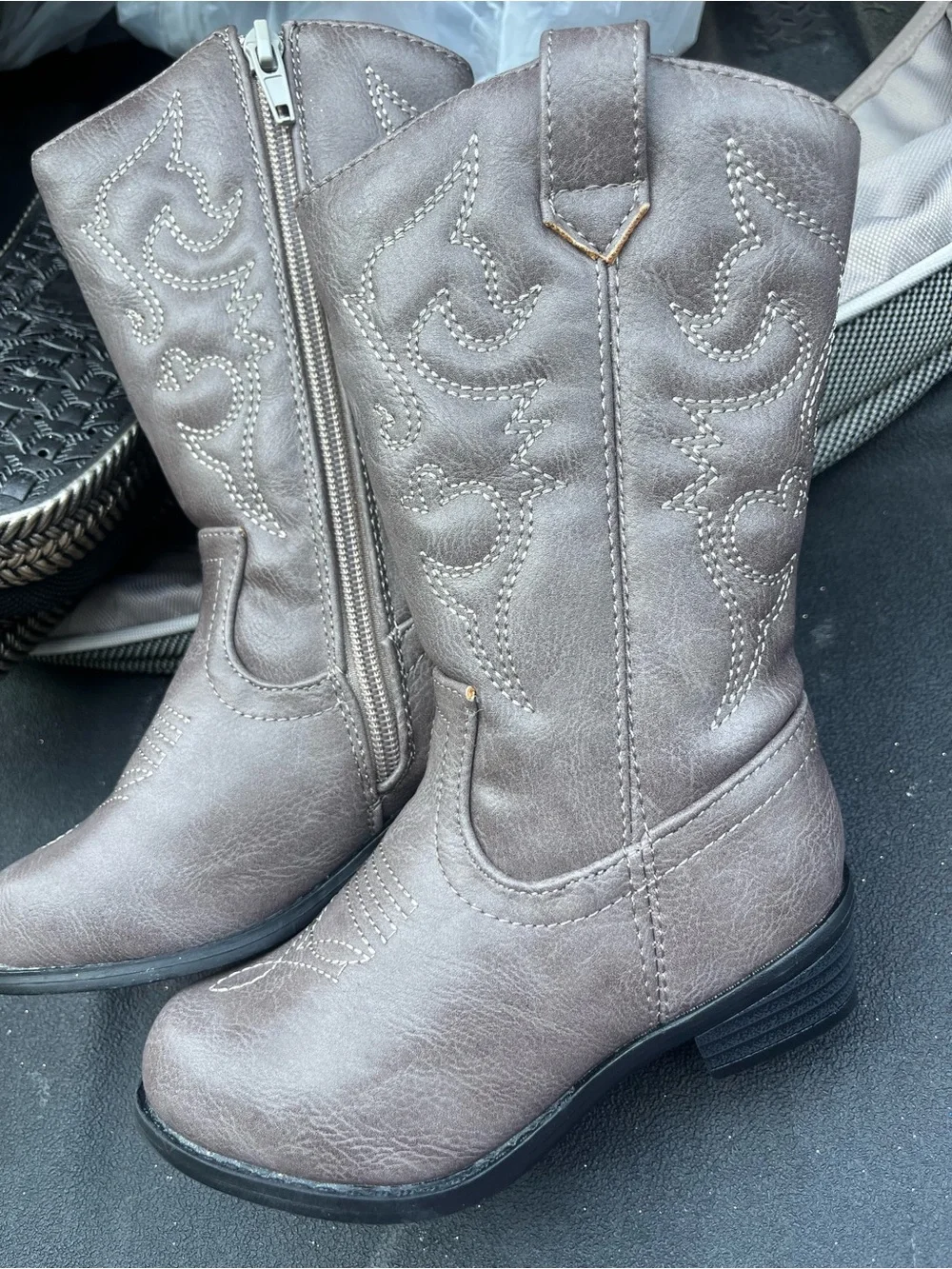 Kids Western Cowboy Boot - Gray